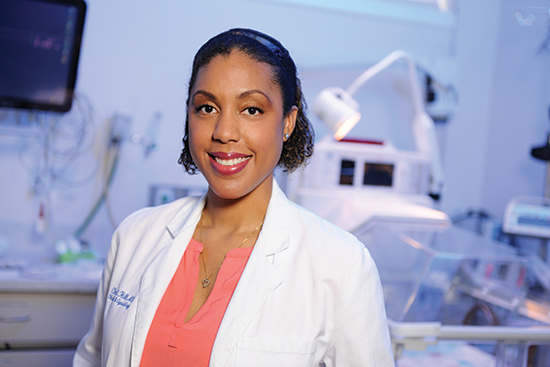 Obstetrician Cherie Hill, an assistant professor in the medical school
