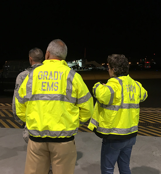 Emergency medicine physicians from Emory met nearly 70 patients flown in to Dobbins Air Reserve Base from the Caribbean after Hurricane Maria.