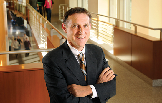 Chris Larsen in the James B. Williams Medical Education Buildin, which opened in 2007.