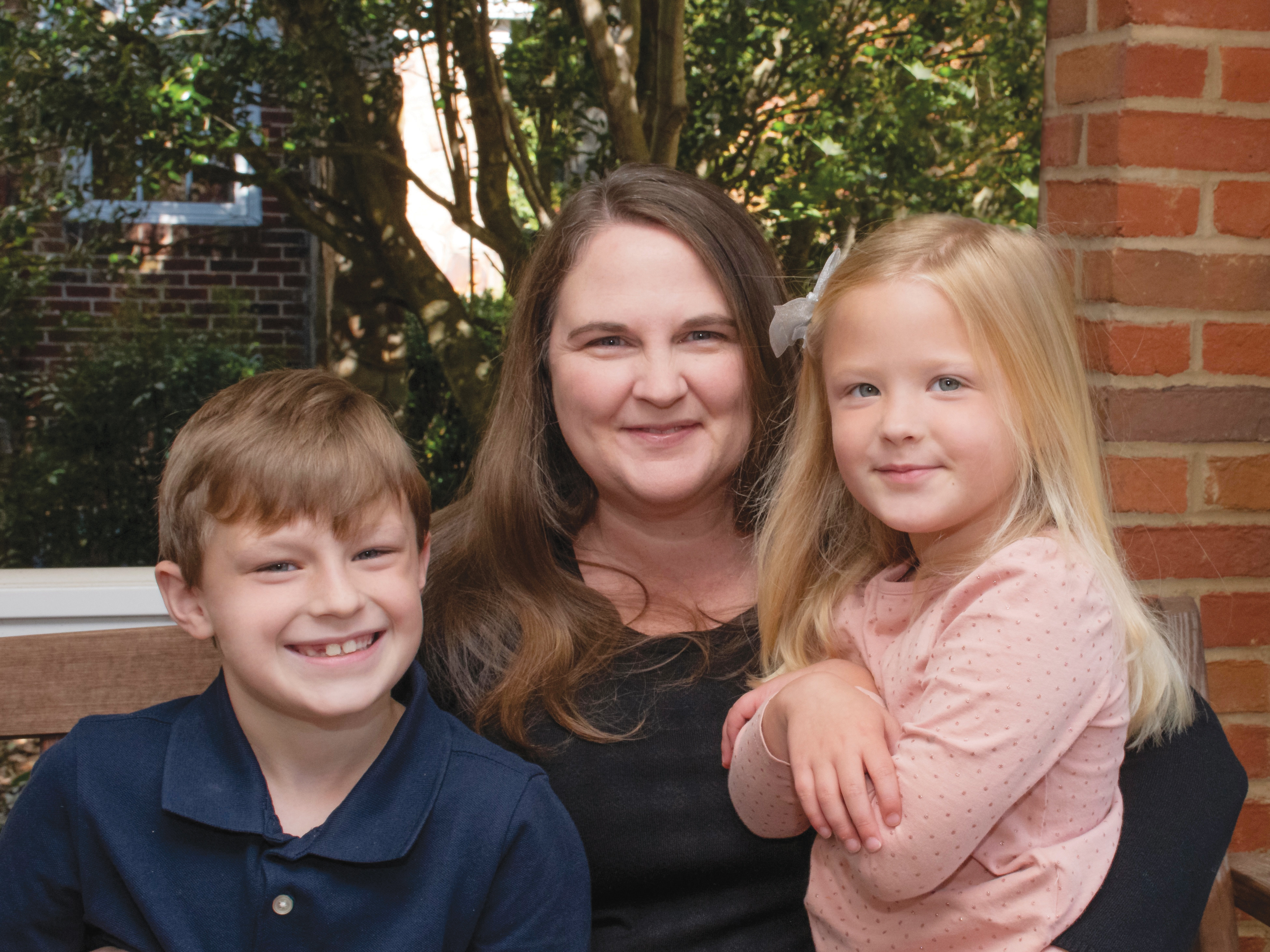 Emory child and adolescent psychiatrist Jennifer Holton (below with her son, 8, and daughter, 5)
