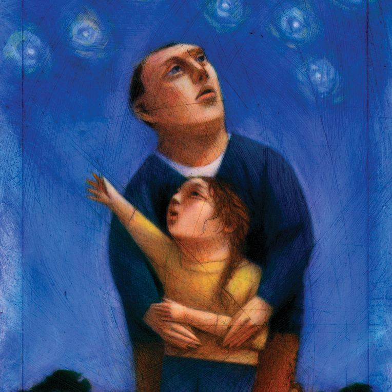 an illustration of a parent and child in distress